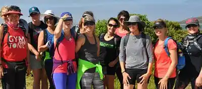 Trail group photo with Heidi